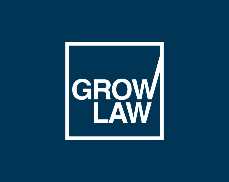 Grow Law Logo on Banner