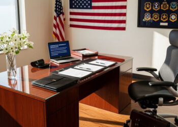 defense base act attorney desk reviewing a denied claim