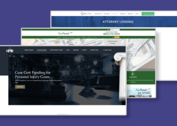 Screenshots of the top 3 litigation funding companies