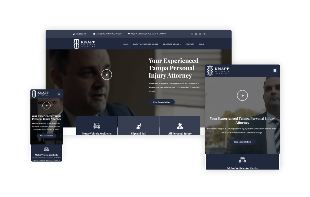 Knapp Accident Injury Law (knappinjurylaw.com) - Designed by Site Social SEO