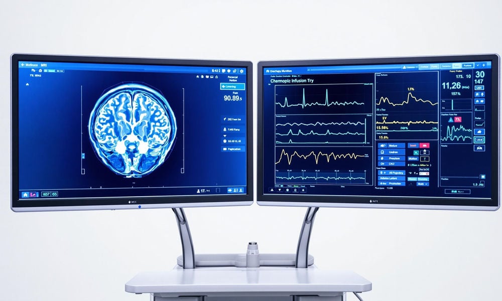 An image of a cancer patient's brain with Wernicke's syndrom.