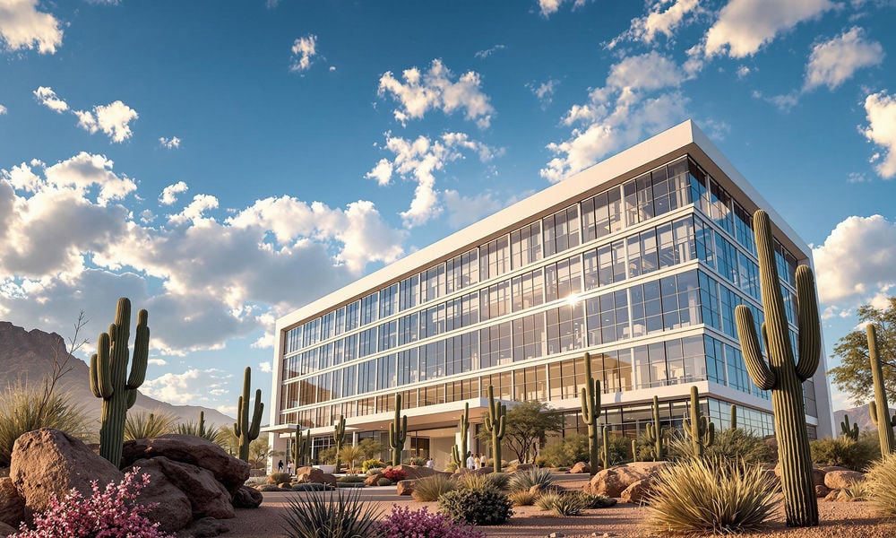 View of a hospital in Arizona that is being sued by a patient.