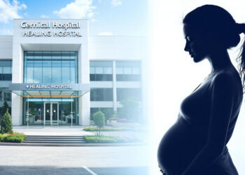 A pregnant woman in a hospital suffering from Wernicke's syndrome.