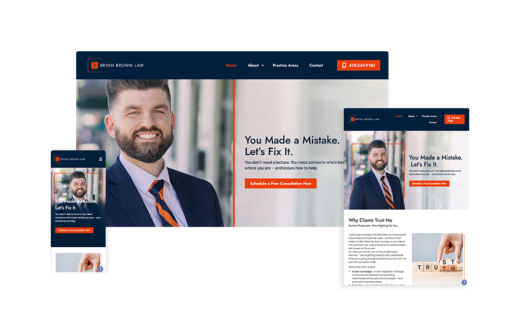 Bryan Brown Law - bryanbrownlaw.com - Designed by Forward Push Law Firm Marketing