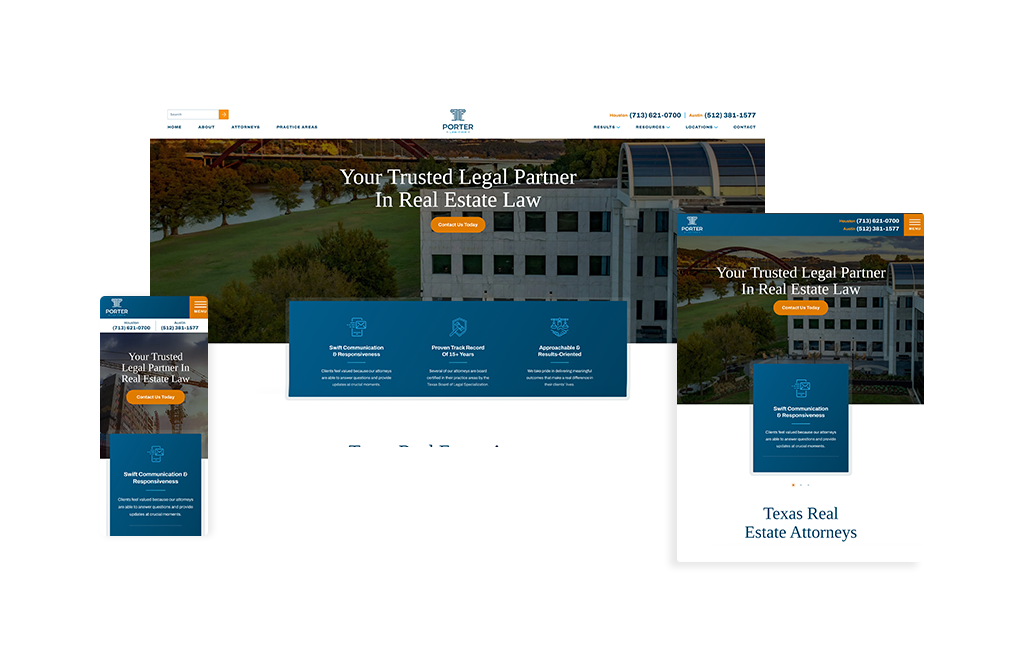Porter Firm - porterfirm.com - Designed by iLawyer Marketing