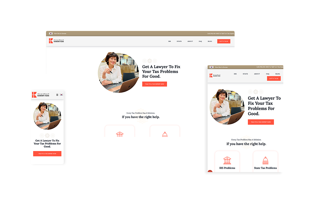 Best Law Firm Websites in 2026 (Top 59) 46 Sammy Kim Esq. - vataxattorney.com - Designed by Forward Push Law Firm Marketing