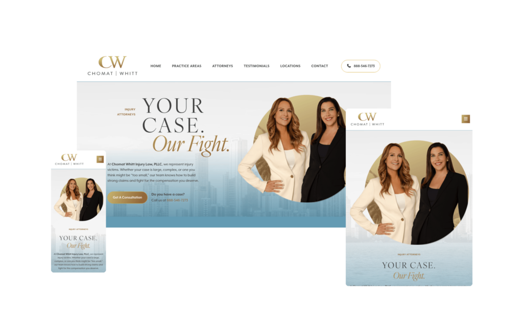 Best Law Firm Websites in 2026 (Top 73) 58 Chomat Whitt Injury Law%E2%80%8B cwinjury.com Designed by Law Firm Sites