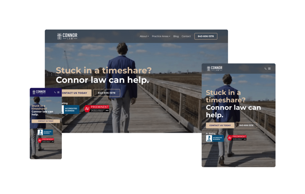 Best Law Firm Websites in 2026 (Top 73) 30 Connor Law (connor.law) - Designed by Nomos Marketing