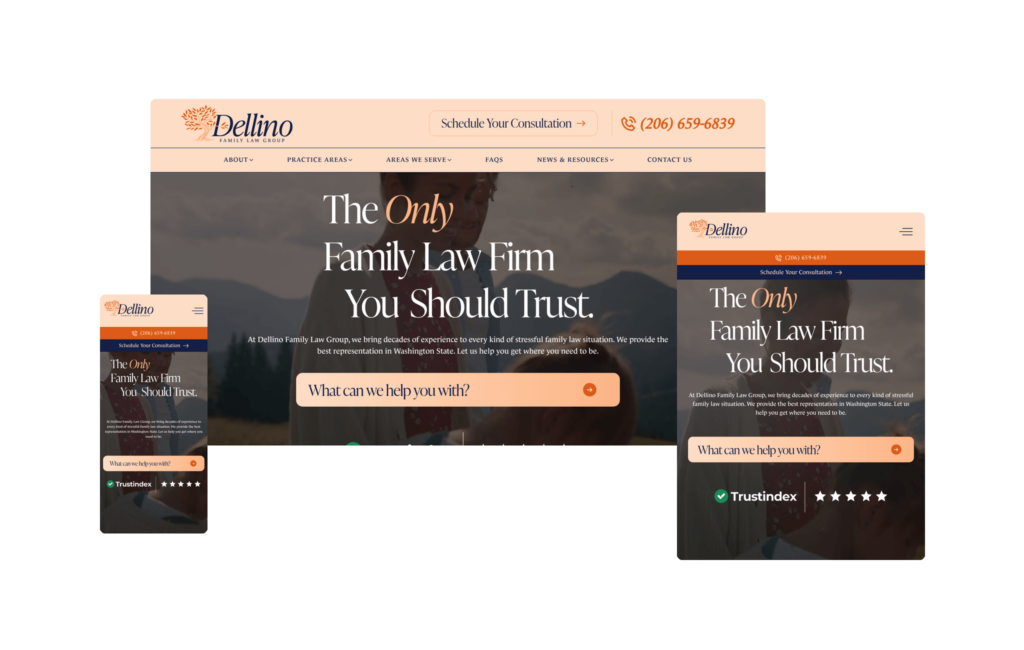Best Law Firm Websites in 2026 (Top 73) 50 Dellino Family Law Group - dellinolaw.com - Designed by Hennessey Digital
