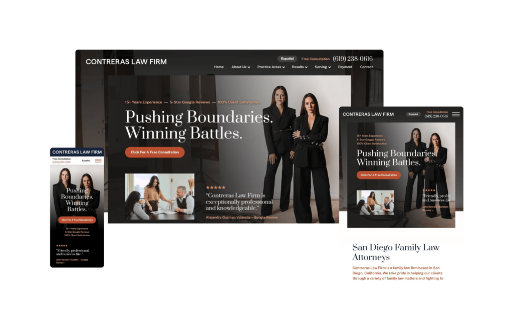 Best Law Firm Websites in 2026 (Top 73) 56 Contreras Law Firm contreraslawfirm.com Designed by iLawyer Marketing